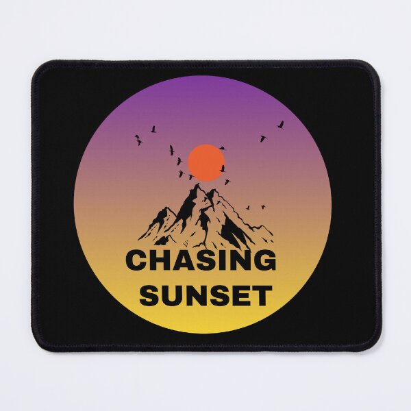 Item preview, Chasing Sunset Mountain Silhouette Aesthetic Landscape Design designed and sold by StyleBloomes.
