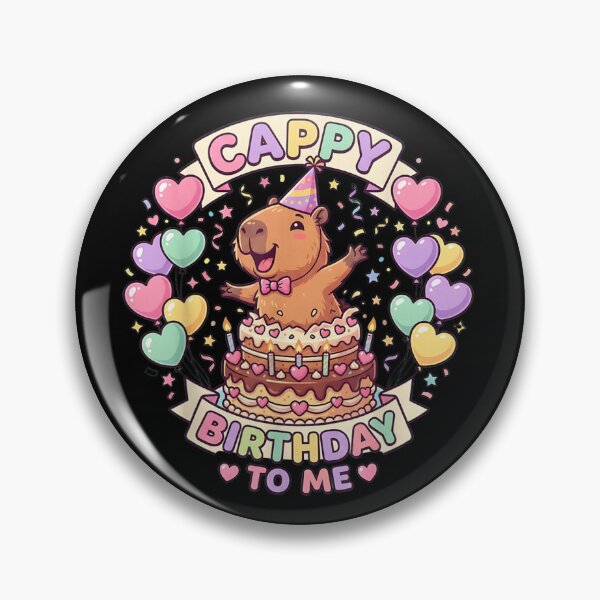 Item preview, Cute Capybara Birthday Cake Cappy Birthday To Me Pastel Aesthetic Art designed and sold by PhocoNibict.