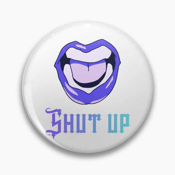 Item preview, Shut up alternative goth text free funny violet poster design designed and sold by NK Design Lab.