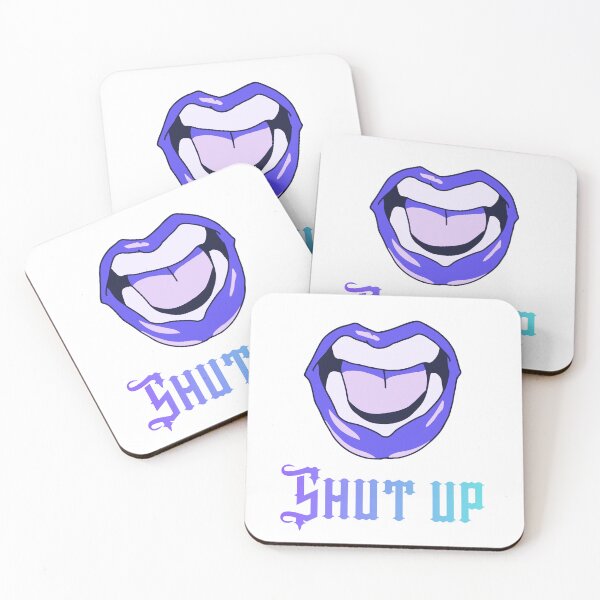 Item preview, Shut up alternative goth text free funny violet poster design designed and sold by NK Design Lab.