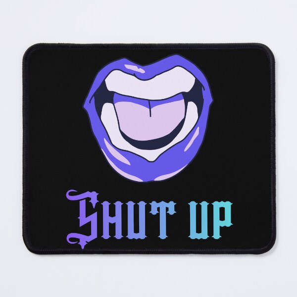 Item preview, Shut up alternative goth text free funny violet poster design designed and sold by NK Design Lab.