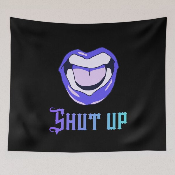Item preview, Shut up alternative goth text free funny violet poster design designed and sold by NK Design Lab.