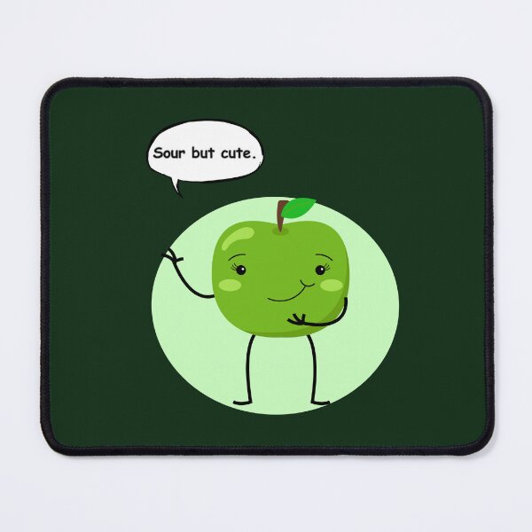 Item preview, Sour but Cute Apple Cartoon Sticker | Funny Kawaii Fruit Character Design designed and sold by RositaArtStudio.