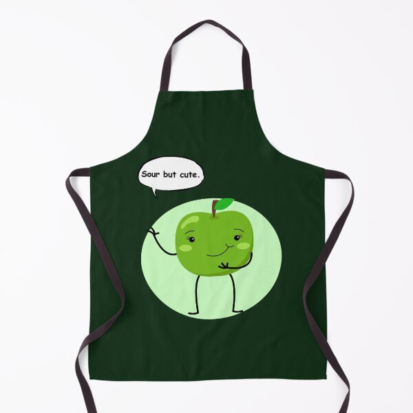 Item preview, Sour but Cute Apple Cartoon Sticker | Funny Kawaii Fruit Character Design designed and sold by RositaArtStudio.