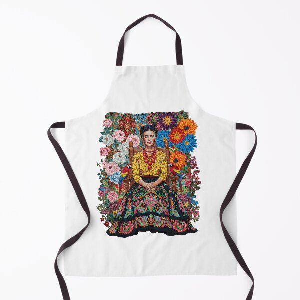 Item preview, Vibrant Frida Kahlo Inspired Portrait with Ornate Floral designed and sold by TeeARTHY.