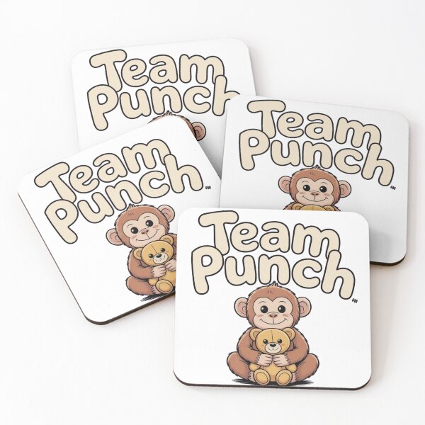 Item preview, Baby Monkey Punch Band, a funny monkey holding a teddy bear. designed and sold by JaroCreates.