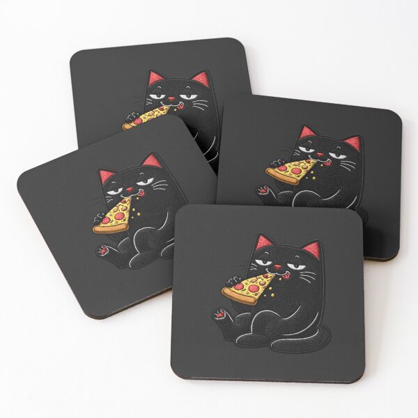 Item preview, Pizza black Cat Meme Food Over Everything Funny Aesthetic Cute designed and sold by ColorSplash123.
