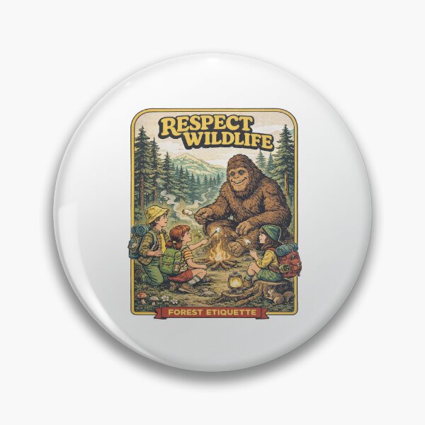 Item preview, Respect Wildlife Forest Etiquette Bigfoot Camping with Kids designed and sold by TeeARTHY.