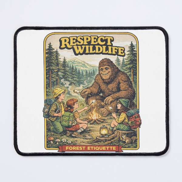 Item preview, Respect Wildlife Forest Etiquette Bigfoot Camping with Kids designed and sold by TeeARTHY.