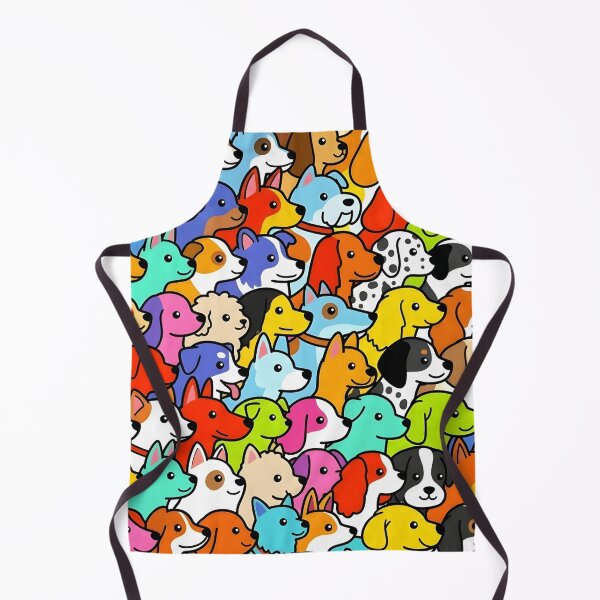 Item preview, Dog Heads Pattern - Kawaii Dogs Seamless Vibrant Repeat Design designed and sold by WowDezign.