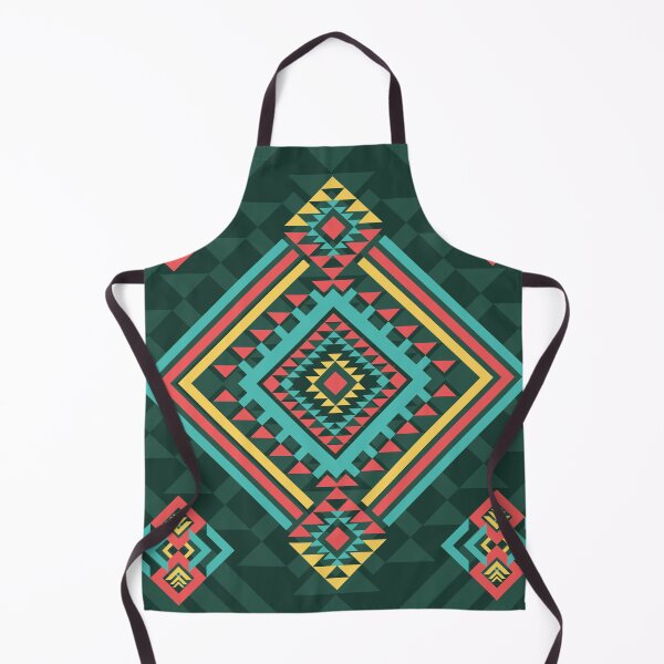 Item preview, Ethnic Diamond Pattern in Dark Green and Red designed and sold by PowerAntShop.