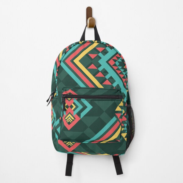 Item preview, Ethnic Diamond Pattern in Dark Green and Red designed and sold by PowerAntShop.