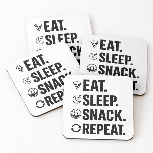 Item preview, Eat Sleep Snack Repeat – Funny Food Lover Humor Design designed and sold by rushaib.