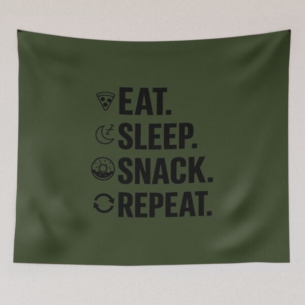 Item preview, Eat Sleep Snack Repeat – Funny Food Lover Humor Design designed and sold by rushaib.