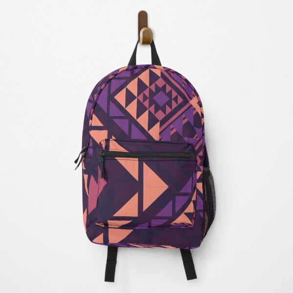Item preview, Abstract Tribal Pattern in Purple and Coral designed and sold by PowerAntShop.