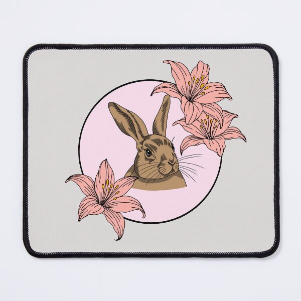 Item preview,  Inimalistic bunny with flowers designed and sold by Pamelarts.