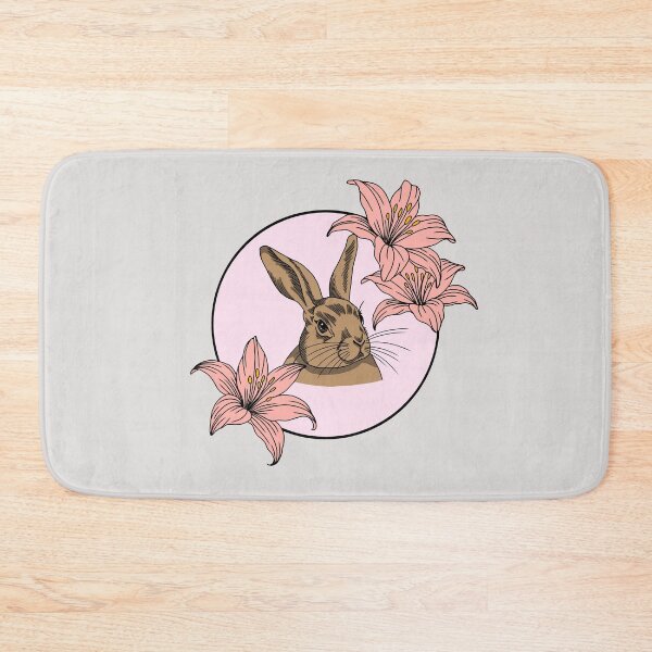 Item preview,  Inimalistic bunny with flowers designed and sold by Pamelarts.