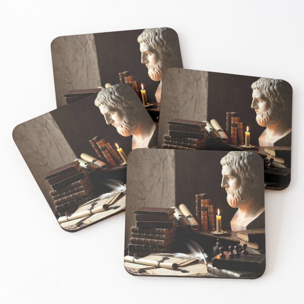 Item preview, Antique Philosopher Writing Desk — Dark Academia Study Art designed and sold by semenol.