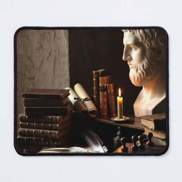 Item preview, Antique Philosopher Writing Desk — Dark Academia Study Art designed and sold by semenol.