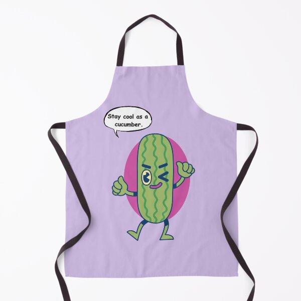 Item preview, Stay Cool as a Cucumber Funny Sticker | Kawaii Cucumber Cartoon Character Design designed and sold by RositaArtStudio.