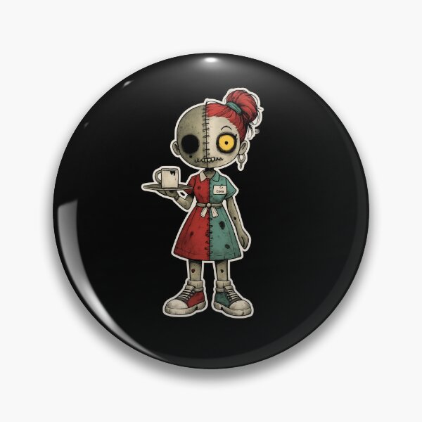 Item preview, Waitress Zombie Cora Serving Coffee designed and sold by TheHollowEyeCo.