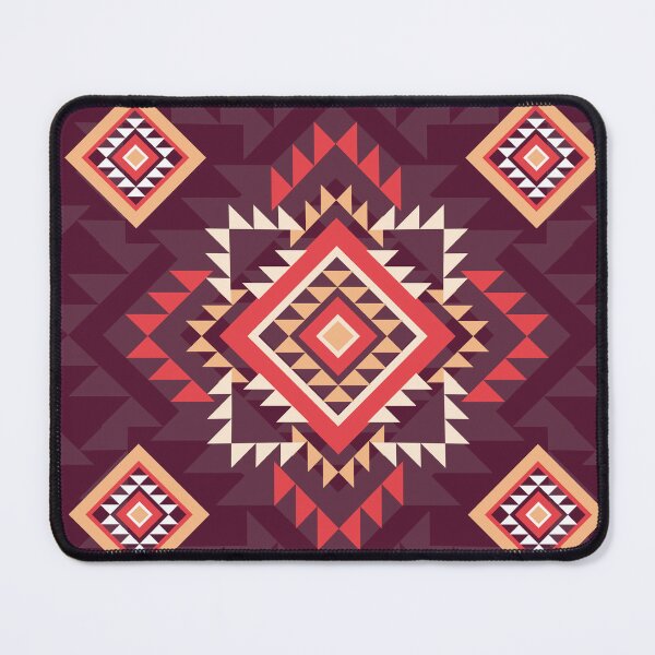 Item preview, Vintage Aztec Style Pattern in Warm Red Palette designed and sold by PowerAntShop.