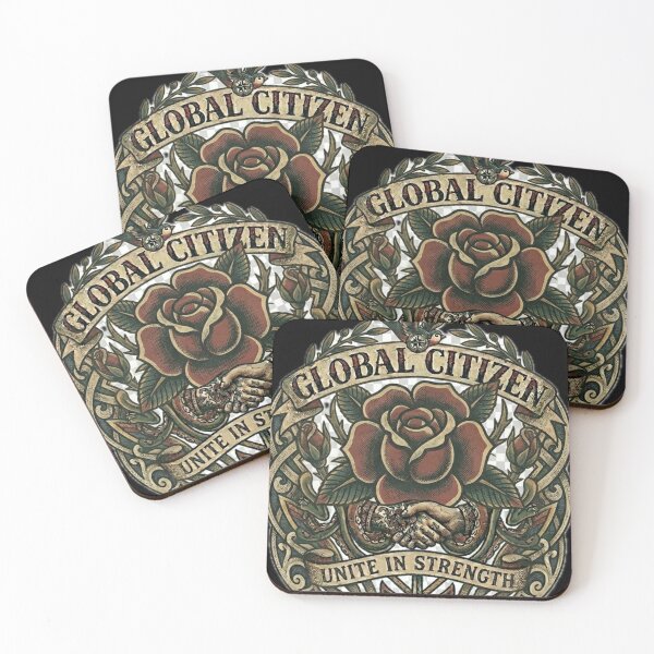 Item preview, Global Citizen - Unite In Strength Old School Tattoo Rose designed and sold by EARTH PEOPLE.