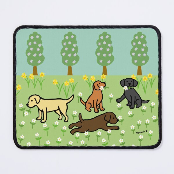 Item preview, Four Labradors in Spring designed and sold by HappyLabradors.