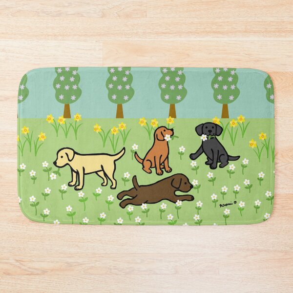 Item preview, Four Labradors in Spring designed and sold by HappyLabradors.