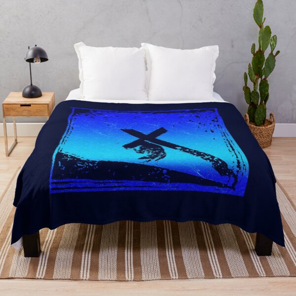 Item preview, Abstract Jesus Carrying Cross on Mount Calvary | Good Friday Easter Art | John 19:17 | blue designed and sold by ZechJohnRB.