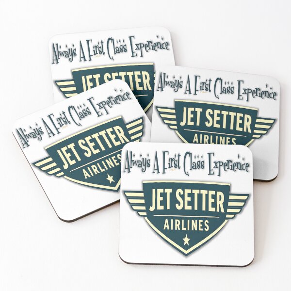Item preview, Retro 50s Jet Setters Airlines Logo designed and sold by Lee Hiller Designs.