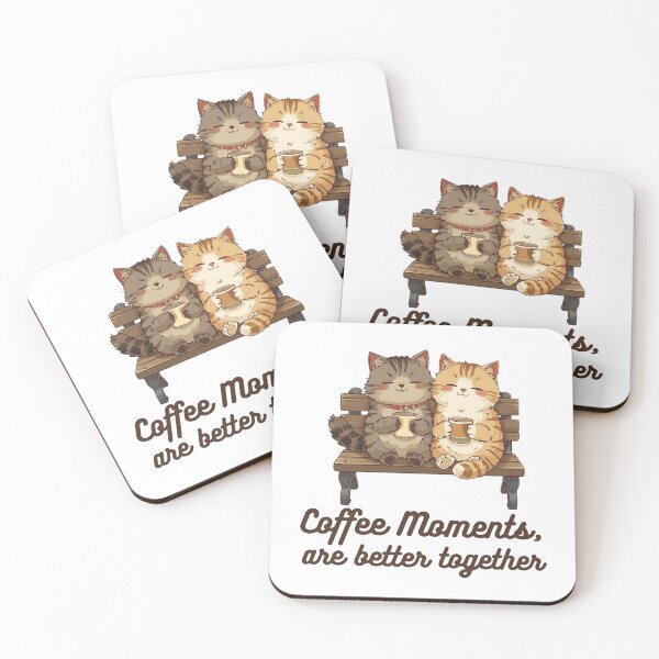 Item preview, Cute Cats Coffee Design - Coffee Moments Are Better Together designed and sold by INDEEDME.