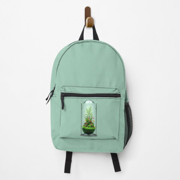Item preview, The Glowing Biosphere – Crystal Capsule with Emerald Moss and Neon Flora designed and sold by GreenDreamArt.