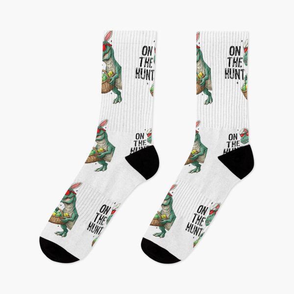 Item preview, On The Hunt T-rex Happy Easter designed and sold by Thread&Fable.