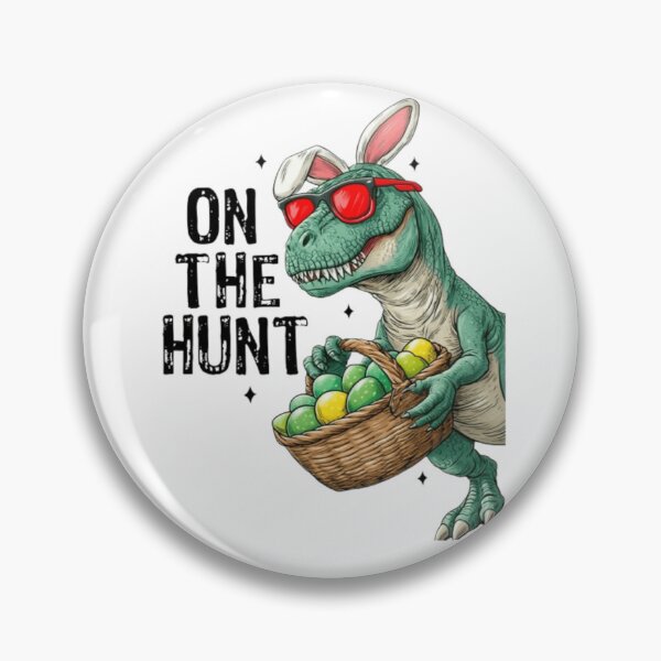 Item preview, On The Hunt T-rex Happy Easter designed and sold by Thread&Fable.