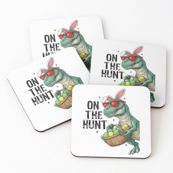 Item preview, On The Hunt T-rex Happy Easter designed and sold by Thread&Fable.