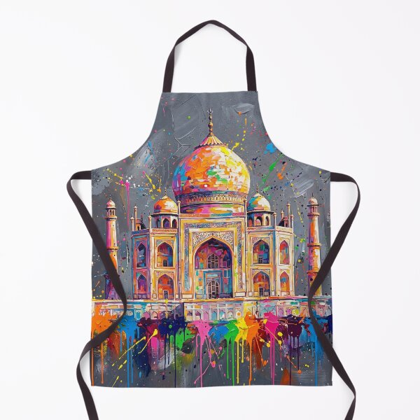 Item preview, Taj Mahal Abstract Splatter Art – Colourful Modern Painting Design designed and sold by Printpix.