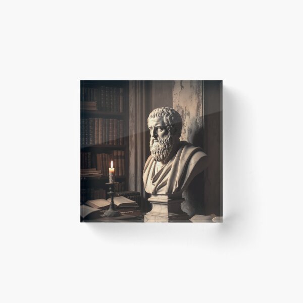 Item preview, Marble Bust Study Corner — Dark Academia Philosophy Decor designed and sold by semenol.