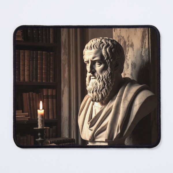 Item preview, Marble Bust Study Corner — Dark Academia Philosophy Decor designed and sold by semenol.