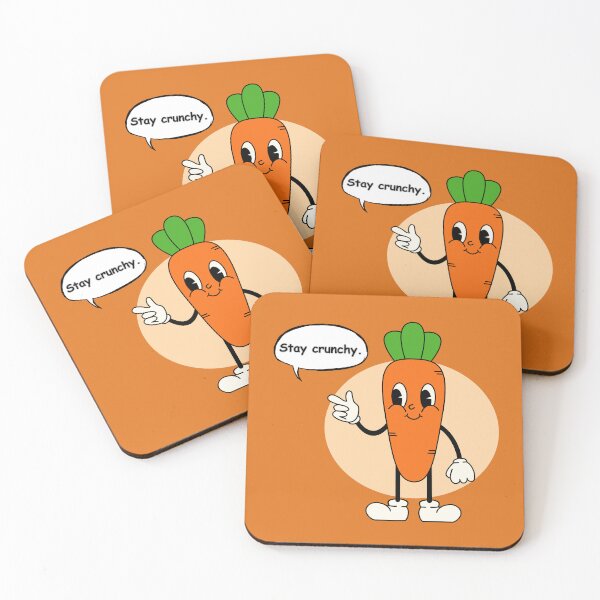 Item preview, Stay Crunchy Funny Carrot Sticker | Cute Kawaii Carrot Cartoon Character Design designed and sold by RositaArtStudio.