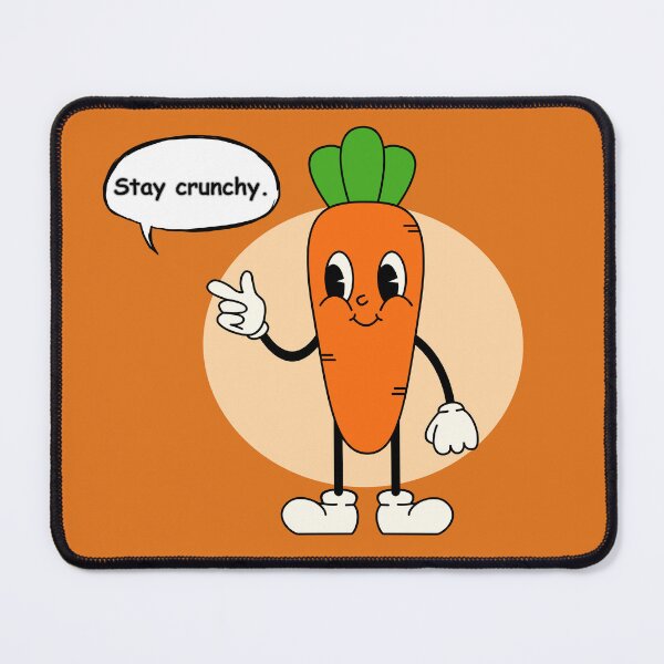 Item preview, Stay Crunchy Funny Carrot Sticker | Cute Kawaii Carrot Cartoon Character Design designed and sold by RositaArtStudio.