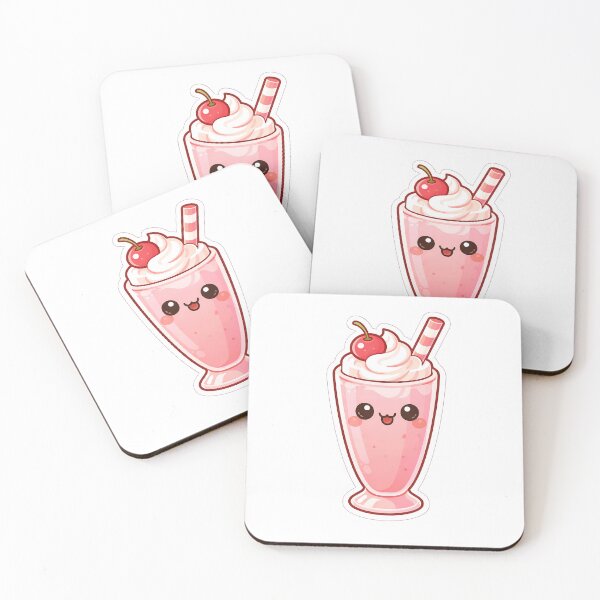 Item preview, Cute Kawaii Strawberry Milkshake Retro Diner Sticker designed and sold by DesignEG.