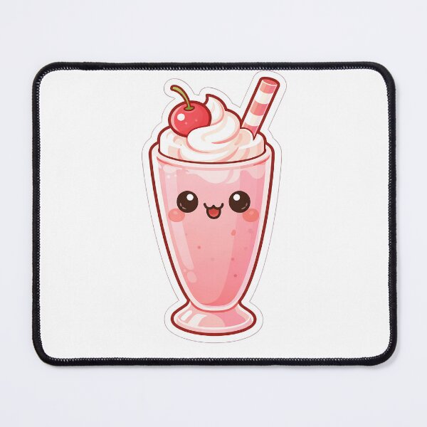 Item preview, Cute Kawaii Strawberry Milkshake Retro Diner Sticker designed and sold by DesignEG.