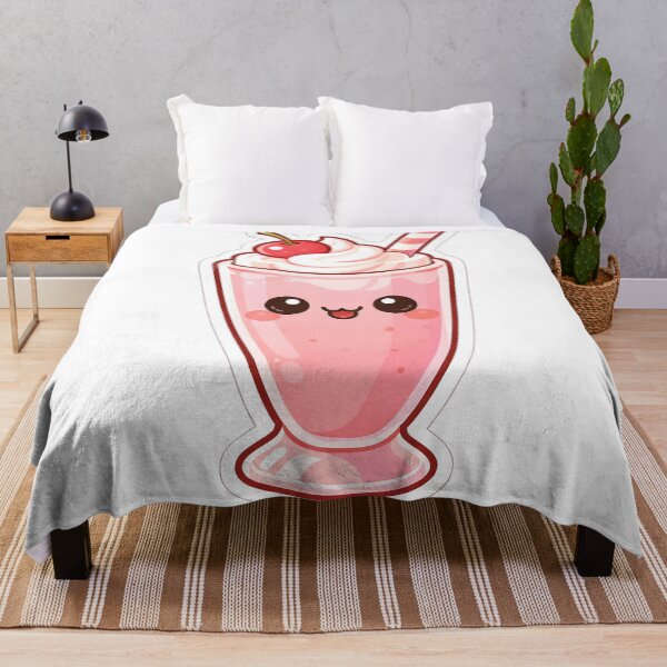 Item preview, Cute Kawaii Strawberry Milkshake Retro Diner Sticker designed and sold by DesignEG.