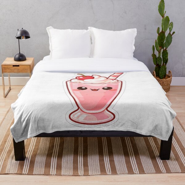 Artikelvorschau, Niedlicher Kawaii-Erdbeermilchshake-Retro-Diner-Aufkleber entworfen und verkauft von DesignEG.