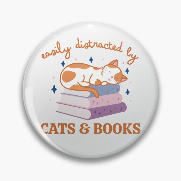Item preview, Easily Distracted By Cats And Books Cute Bookish Orange and White Cat designed and sold by winterpumpkin.