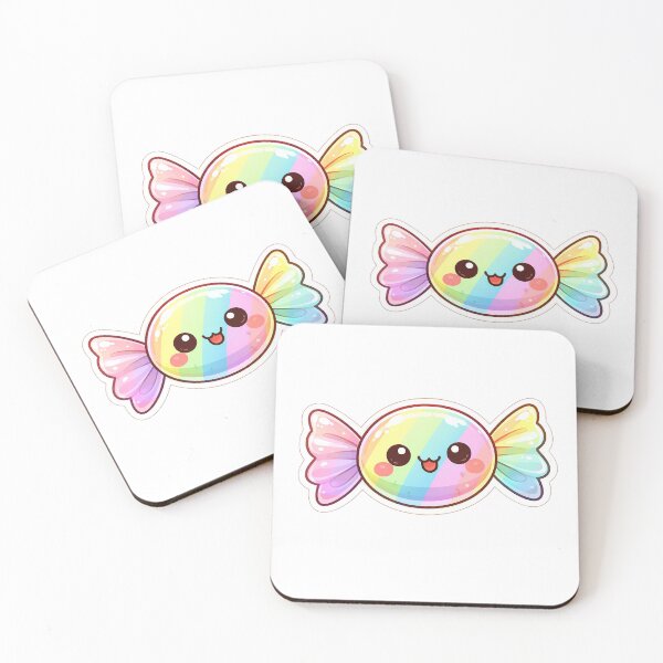 Item preview, Kawaii Wrapped Candy Rainbow Sweet Cute Sticker designed and sold by DesignEG.
