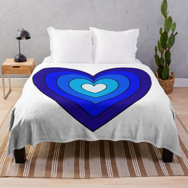 Item preview, Blue Aesthetic Retro Y2K Layered Heart in Heart lined designed and sold by Aesthetic Crew.