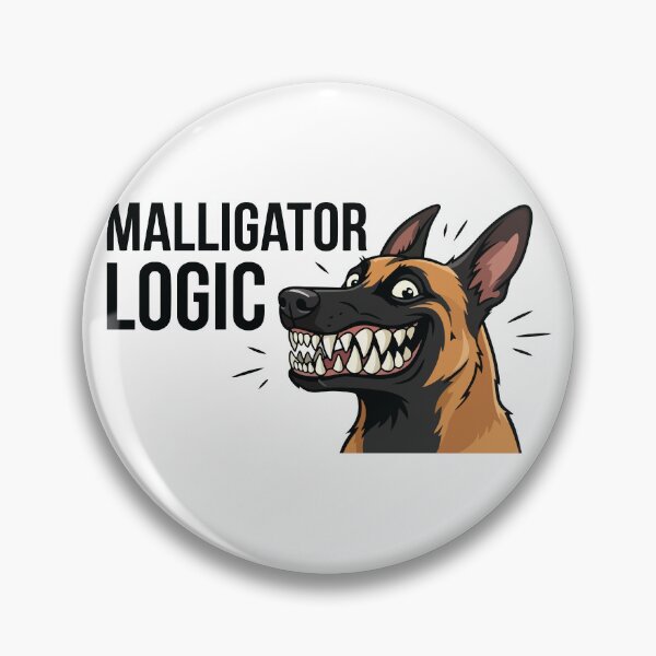 Item preview, Malligator Logic Funny Belgian Malinois Bite designed and sold by Petzzz.