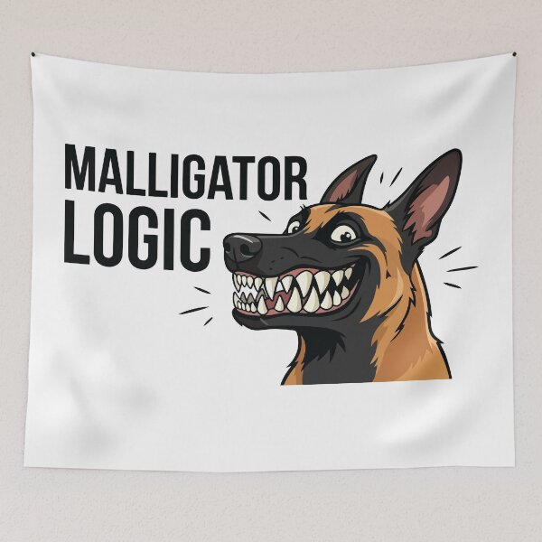 Item preview, Malligator Logic Funny Belgian Malinois Bite designed and sold by Petzzz.